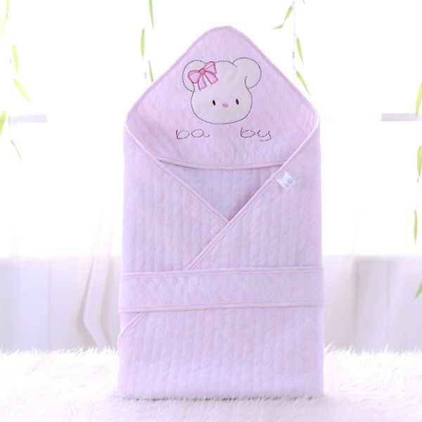 

baby holding blanket soft cotton toddler swaddles wrap infant cartoon sleeping bag bedding newborn baby blanket