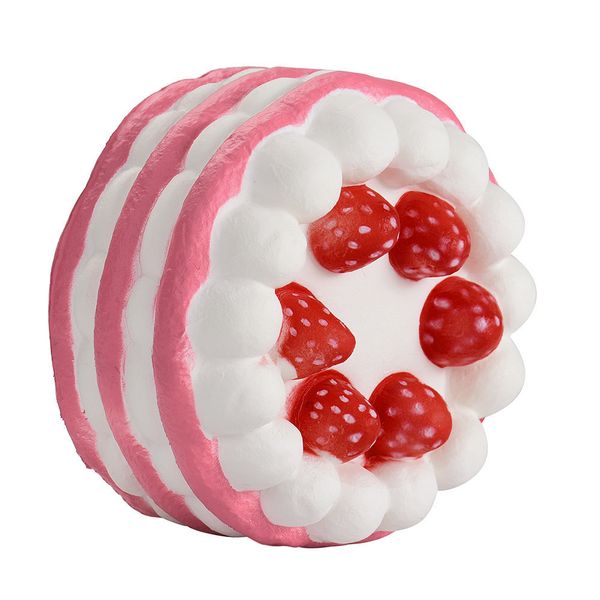

new jumbo strawberry cake squishy slow rising cream scented squeeze toy stress relief exquisite for kids xmas gifts 12cmx11.5cm