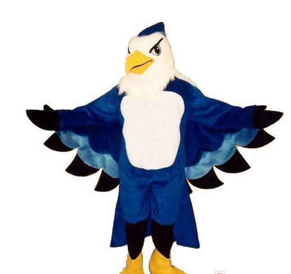 

custom white eagle falcon mascot costume ing, Red;yellow