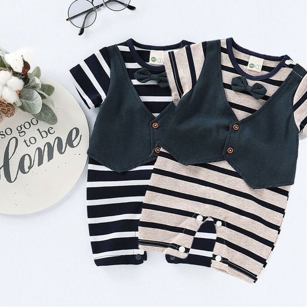 

emmababy новый мальчик с короткими рукавами детские джентльмены свадебная одежда партия костюм 0-18 м, Blue
