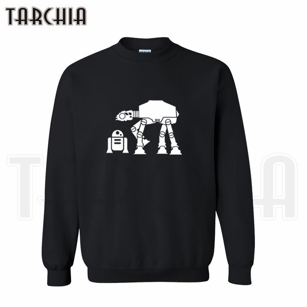 

tarchia 2017 new brand r2-d2 at-at skateboard hoodies sweatshirt personalized man coat casual parental survetement homme marque, Black