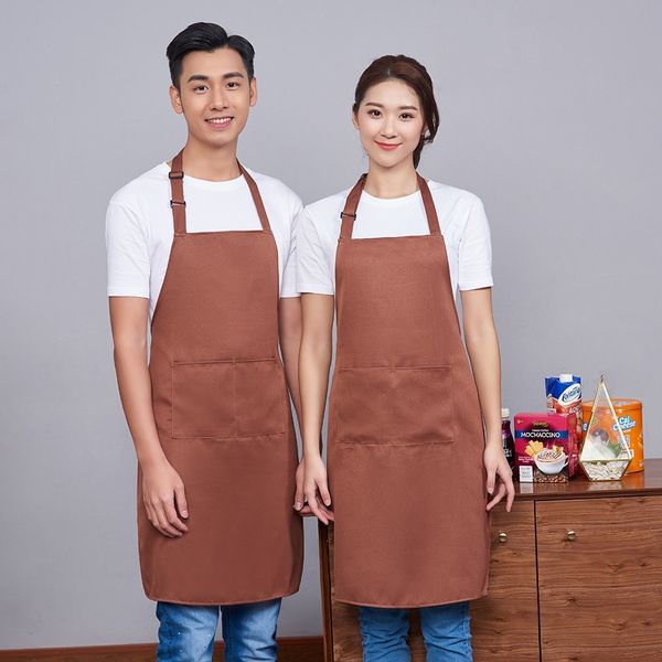 

hang neck aprons women men pure color chef cook kitchen apron restaurant cafe waiter bbq hairdresser barber colorful