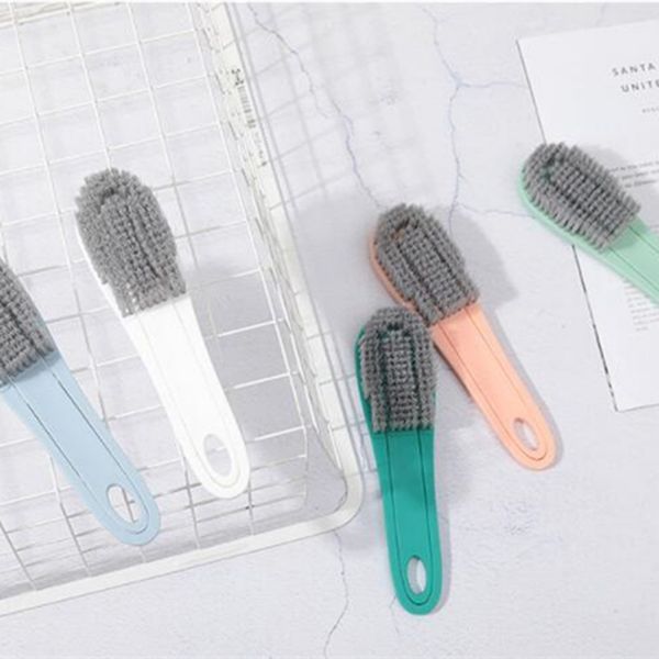 

multi-function shoe brush with long handle soft hair detachable household laundry brush portable
