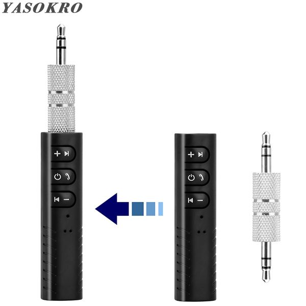

yasokro car bluetooth aux 3.5mm jack bluetooth receiver handscall adapter car transmitter auto music receivers