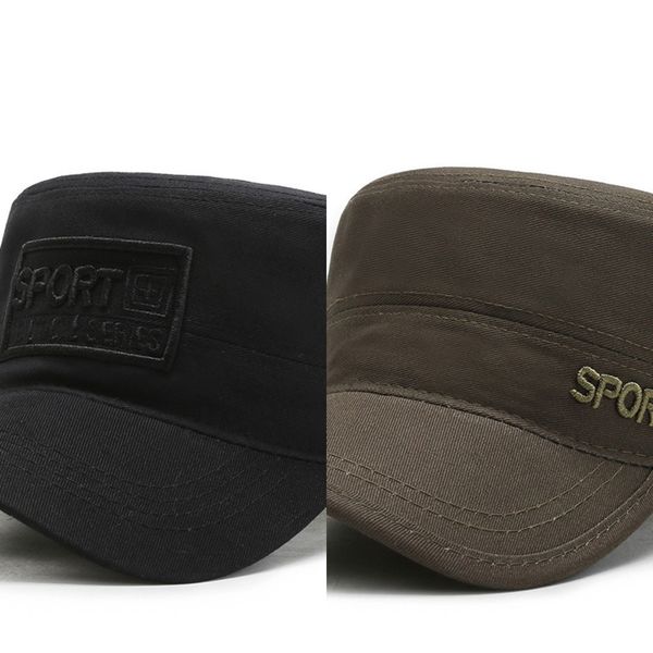 

men's designer summer outdoor flat casual military autumn tide cap sun hat, Blue;gray