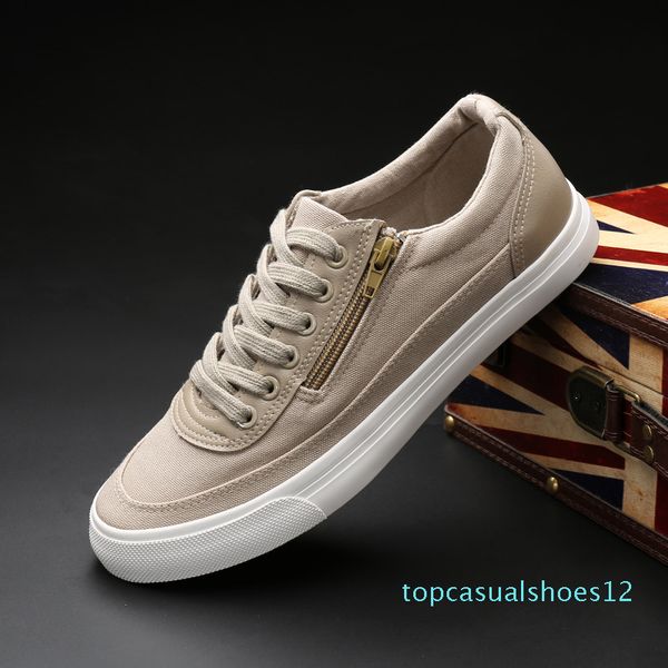 

new fashion wear-resistant men sneaker flats shoes boy / male casual canvas shoes breathable tenis shoes t12, Black