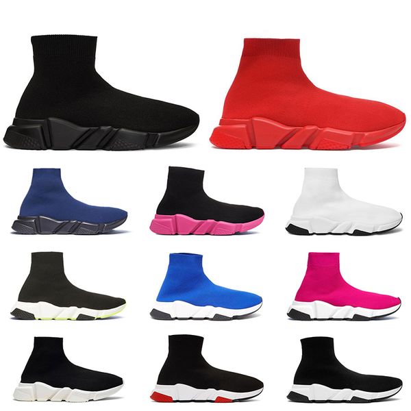 

2019 men women designer socks shoes canvas sneakers fashion speed trainer triple black red flats mens trainers runners sports shoe