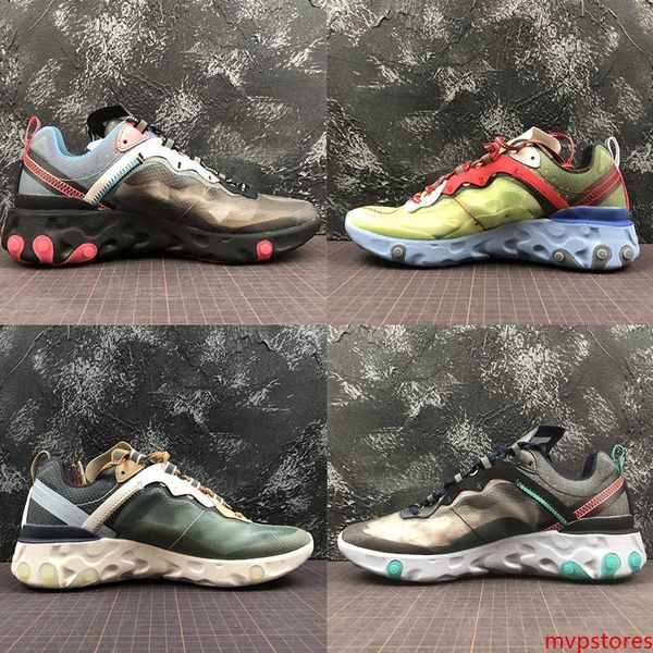 

undercover x react element 87 мужские кроссовки light bone triple black мужские кроссовки мода роскошный дизайнер женская обувь size36-45