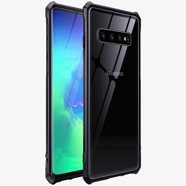 

for samsung galaxy s10 case s10+ cover s10 plus s10e 5g funda alloy metal frame bumper transparent tempered glass back cover