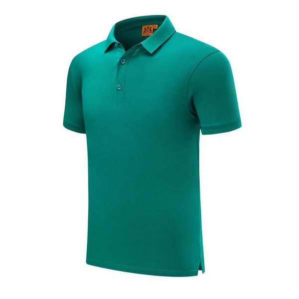 

sd 20023 cf new summer high-end silk cotton short-sleeved polo shirt men and women youth lapel polo shirt green short sleeve, Black
