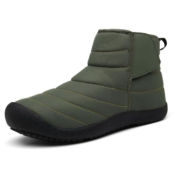 

36~46 winter mens ankle boots snow waterproof oxford cloth booties women warm plush sport shoes outdoor running walking sneakers, Black