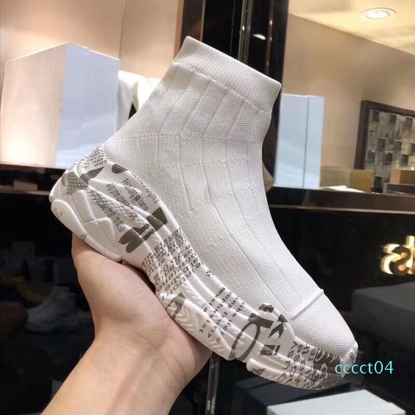 

designer women sock shoes men triple s sneaker high women sock speed trainer casual shoes slip-on thick bottom shoes u7 ct04, Black