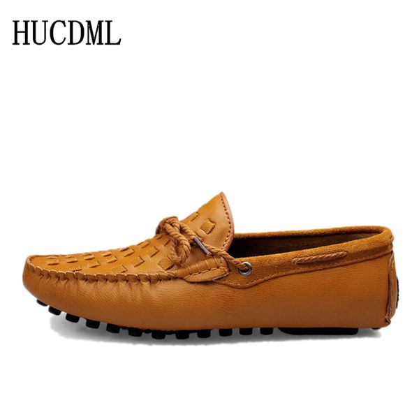 

hucdml 2019 summer trend style new men shoes lace-up men's sneakers mesh breathable outdoor casual zapatos de hombre doug shoes, Black