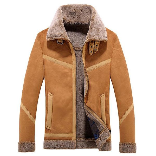 

mens vintage thick lambswool military jacket male slim fit wool blazer solid tactical bomber pilot jackets anorak windbreakers autumn, Black;brown