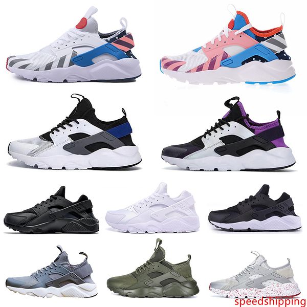

new huarache 4.0 1.0 men women running shoes hurache triple white black huaraches women mens trainer huraches sports sneakers 36-45
