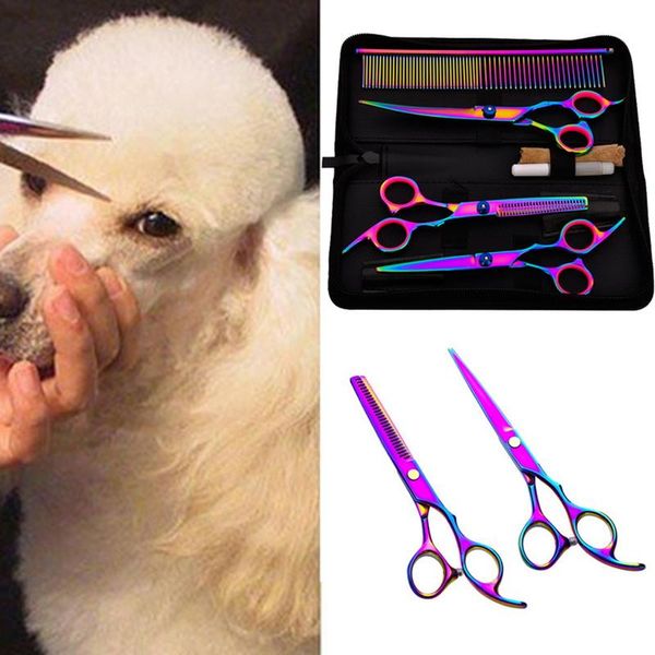 

6 inch stainless steel cutting thinning styling tool hair scissors salon hairdressing shears regular flat teeth blades