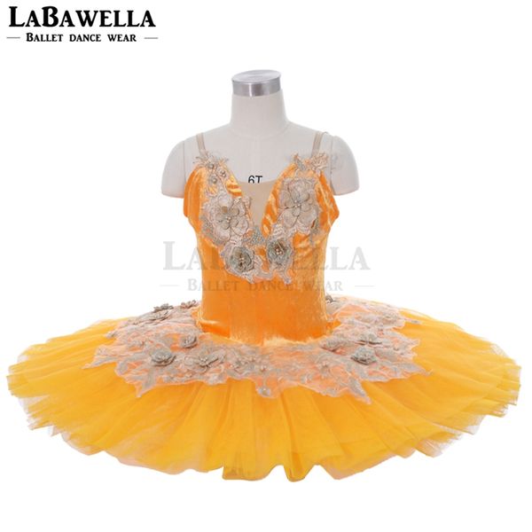 

stage wear orange ballet tutu women&kids professional costume for competition jy032, Black;red