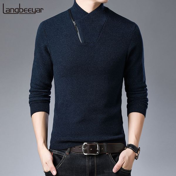 

2019 new fashion brand sweater for mens pullovers slim fit jumpers knitwear half zip pullover korean style casual mens clothes, White;black