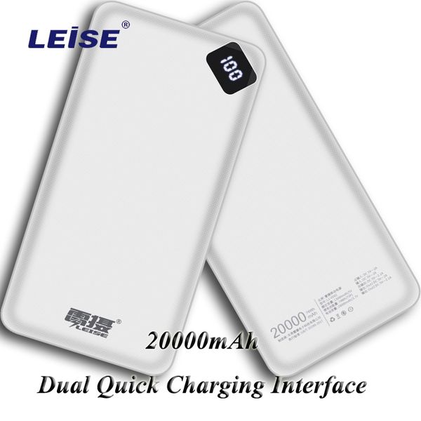 

leise power bank 20000mah portable charging powerbank usb powerbank external battery charger for samsung iphone huawei xiaomi