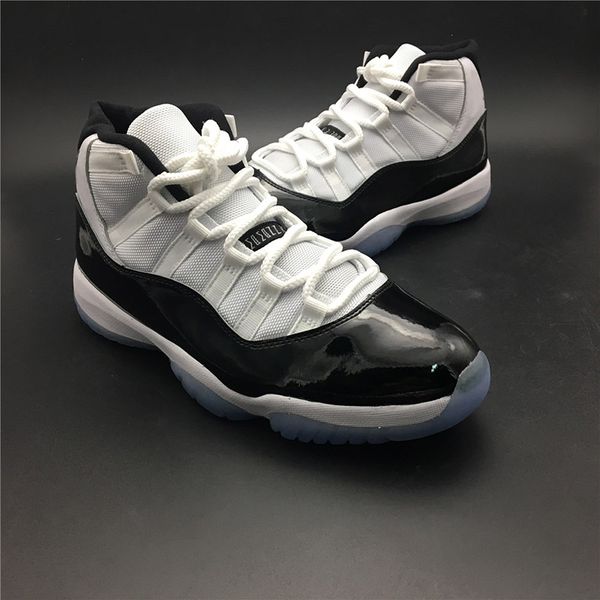 

concord 11 space jam number 45 basketball shoes men women sports shoes 11s white black-dark concord men sneakers with box, White;red