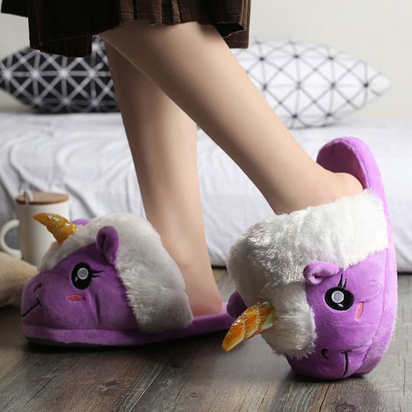 Women Unicorn Slippers For Girls Indoor Womens Shoes Comfy Superstar Lovely Bedroom Fur Slipper Women Plush Flat With Toddler Boy House Slippers