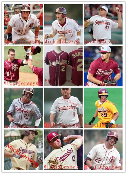 

florida state seminoles baseball nick derr elih villanueva paul sorrento mac scarce marshall mcdougall kevin cash devon travis luke weaver, Black