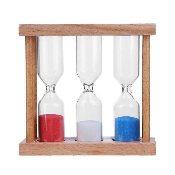 

1/3/5 minutes wood frame hourglass sandglass sand clock timer random color for kids home table decor toys xmas birthday gift