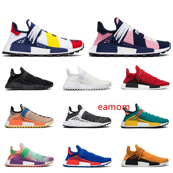 

дешевые human race hu pharrell williams мужчины женщины кроссовки ботан черный homecoming oreo мода мужская тренер спортивные кроссовки, Black