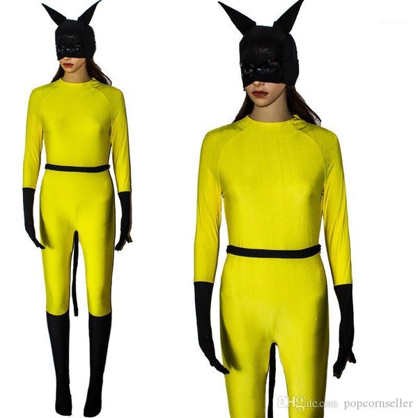 

marvel character one piece skinny long romper theme party costumes women halloween costumes hellcat cosplay suits, Black;red