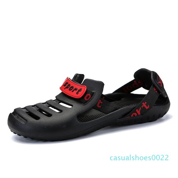 

new fashion summer outdoor slip on men beach sandals lightweight mens shoes sandal male plus size 39-45 footwear c22, Black