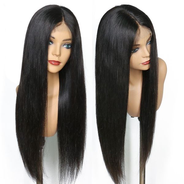 Best Quality Full Lace Black Long Straight Synthetic Lace Front
