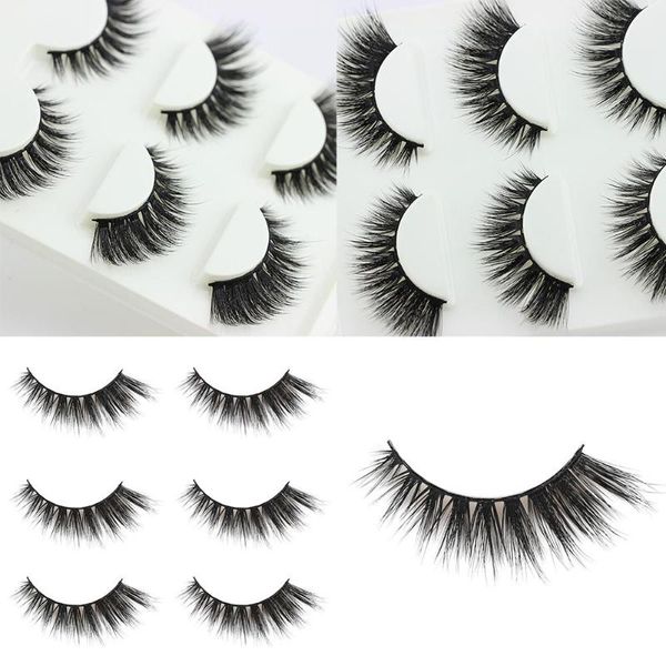 

3 pairs 3d mink hair eye lashes wispy makeup false eyelashes natural/thick long beauty extension tools