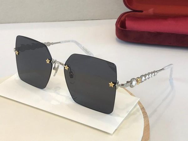 

0644 new fashion popular designer sunglasses classic square frame simple and elegant style protective glasses 0644s, White;black