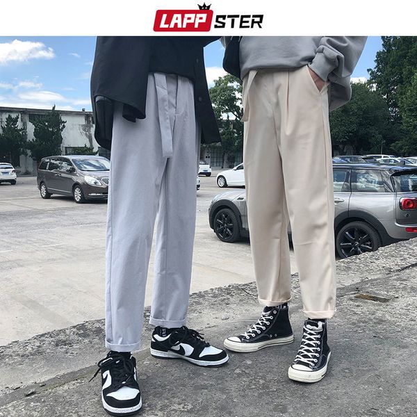 

уличные бегуны брюки мужчина 2019 mens hip hop красочных пояса твердого трениках пар harajuku шаровары брюки, Black