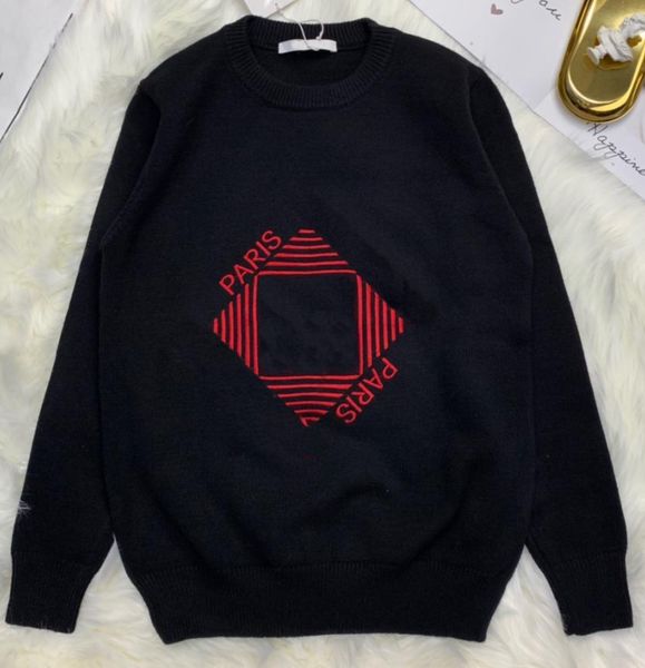 

men paris hoodies sweaters with branded letters long sleevr 2020 fashion winter pullovers sweater knited men's sweatshirt clothes, White;black