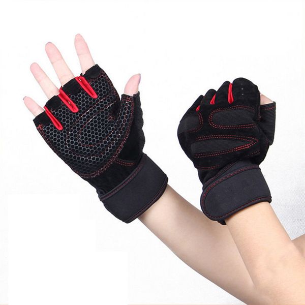 

1 pair weight lifting glove half finger anti-skid gym training fitness gloves workout sports gloves zj55