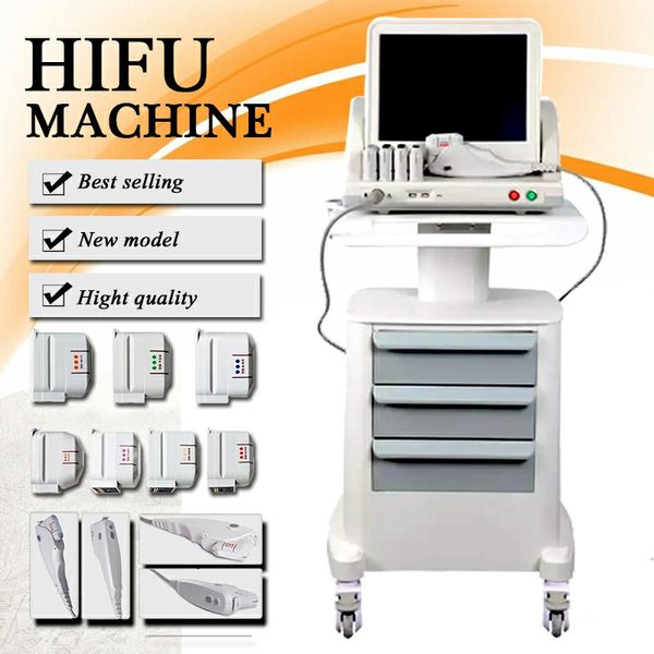

medical grade hifu high intensity focused ultrasound hifu face lift machine wrinkle removal with 5 heads for face and body