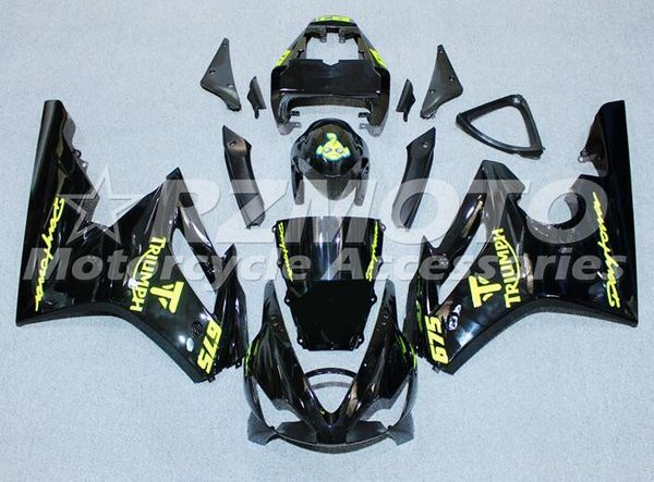 

new abs injection mold motorcycle fairings kit fit for triumph daytona 675r 675 2006 2007 2008 06 07 08 black golden light