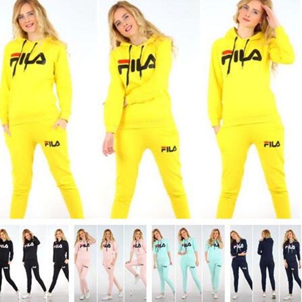 sudadera fila amarilla mujer