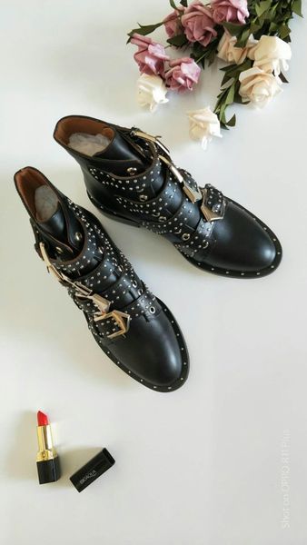 

paris classic leather martin boots women british retro shoes fashionable riveted locomotive boots black boots children