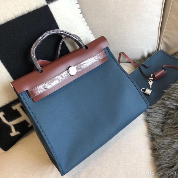 

Famou de igner herbag luxury women genuine leather handbag tote bag 7a fa hion canva houlder bag 31cm hopping