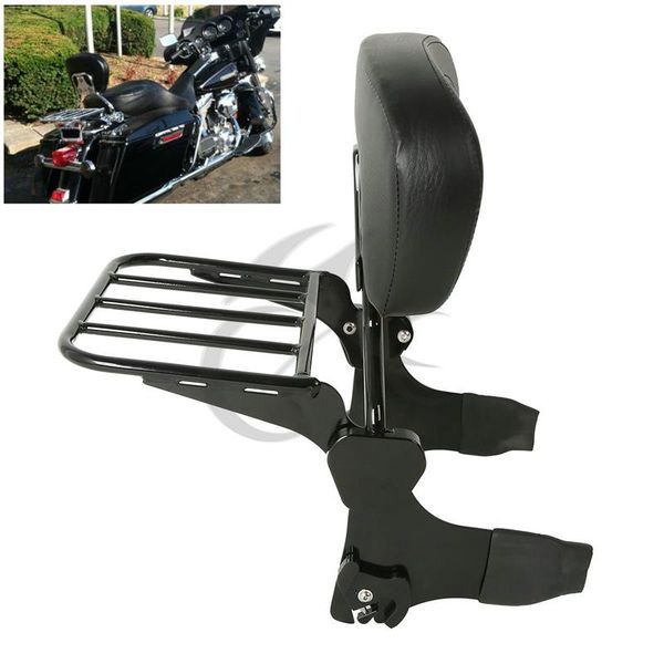 

мотоцикл съемной спинка sissy bar set w / багажник для touring road king street glide электра flht flhx flhr