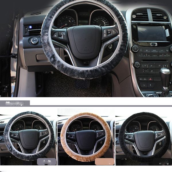 

fluffy steering wheel cover 38cm diameter car handle cover car steering wheel for women accessories