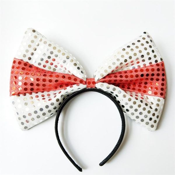 

extra large bow hair band sequin hairs hoop girl headband more beautiful cloth material green white 7 5jy c1