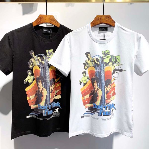 

2020europe и америка мужская футболка повседневная o-образным вырезом печати мужская футболка модный бренд shortsleeve высокое качество футб, White;black