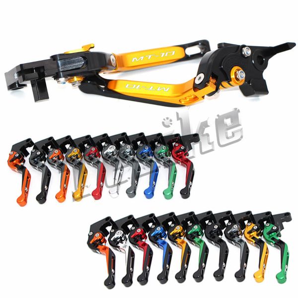 

for yamaha mt-10 mt 10 fz-10 fz10 mt10 2015 2016 2017 motorcycle accessories folding extendable brake clutch levers logo mt-10