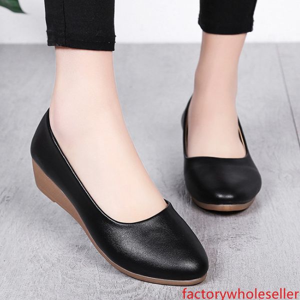 

new design elegant comfortable woman shoes middle aged ladies shoes