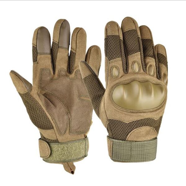 

joshock tactical gloves fan full finger training fighting hard shell touch screen army fan sports mountaineering riding, Black