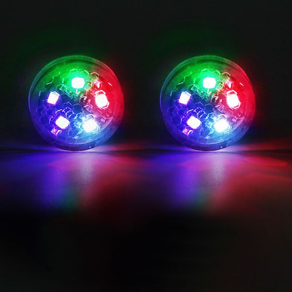 

airkoul 2* universal car door lights 5 led colors leds lamp warning signal lightings auto mobile cars lighting waterproof paste