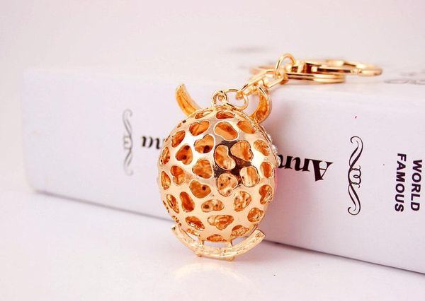 

fashion-rhinestone key ring enamel alloy animal owl pendant key chains lobster clasp keychain handbag accessories car keyrings holder, Slivery;golden